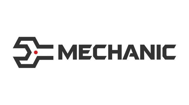 Mechanic Logo Design with Wrench Symbol.
