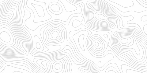 Topographic map background geographic line map with seamless ornament design. The black on white contours topography stylized height of the lines map. © Alibuss