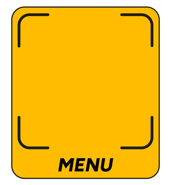 Restaurant menu QR code border graphic for tables.