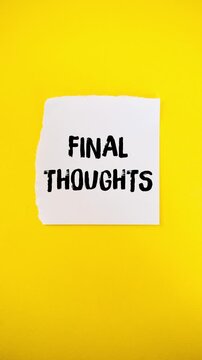 Revealing final thoughts text message written letter by letter on a piece of torn paper