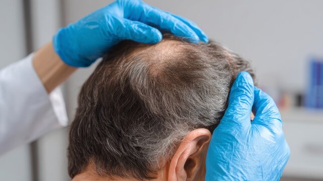 Expert Examination of Hair Loss in a Patient: Understanding Scalp Condition and Treatment Options for Thinning Hair and Baldness