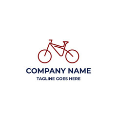 Fototapeta premium Minimalist Bicycle Line Art Logo Vector Illustration
