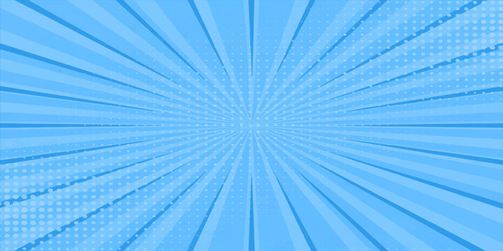 Blue abstract sunburst rays background with glowing light burst texture and space inspired vector design wallpaper