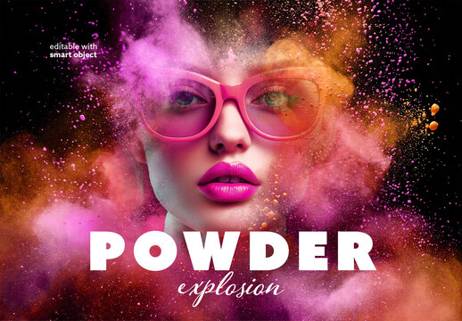 Powder Explosion Photo Effect