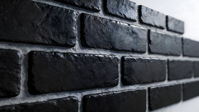 Black brick wall texture