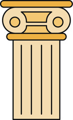 Fototapeta premium Ionic column with volute capital symbolizing classical architecture, history, and support