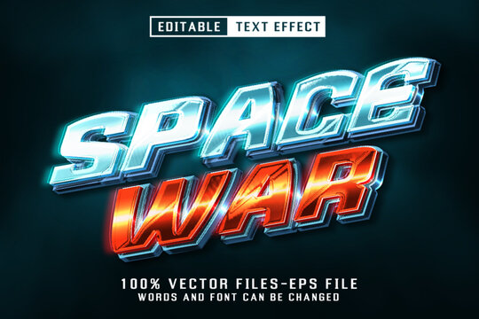 Space War Editable Text Effect