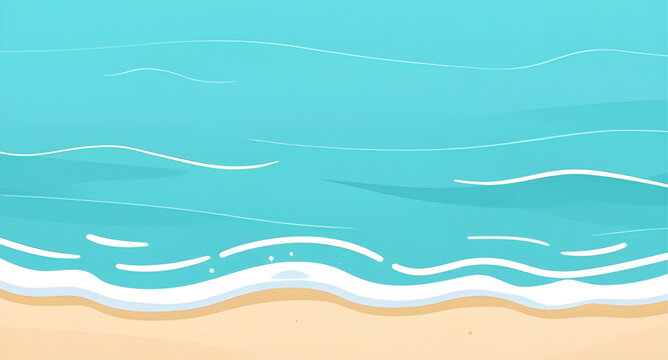 shoreline, beach, topdown, ocean, coast, seaside, waves, sand, tropical, summer, minimalist, aerialview, landscape, vacation, vector, illustration, background