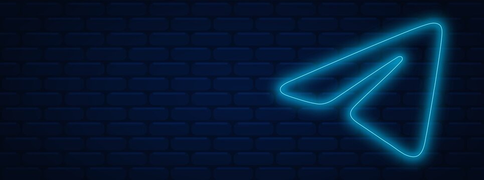 telegram background. telegram logo. telegram illustration. telegram neon