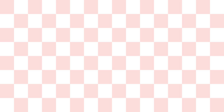 pink and white chess pattern. Checkerboard seamless vector illustration. Abstract checkered checkerboard for game. Grid geometric square shape. Race flag.