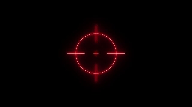 Circular target icon with crosshair lines for accuracy and target positioning