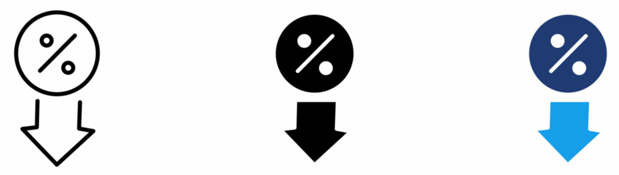 Financial Loss and Interest Reduction icon collections.