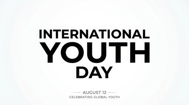 International youth day text design august 12