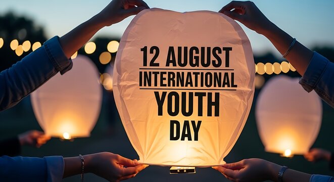 International youth day celebration with lanterns on august 12