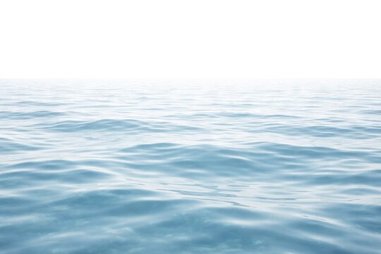 Serene sea surface displaying light wavelets against a bright white backdrop
