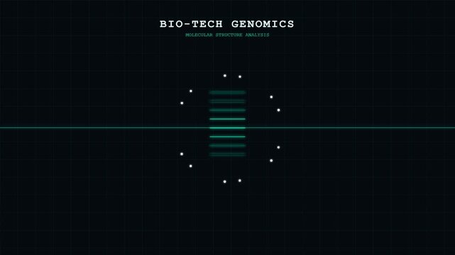 Abstract digital animation of bioinformatics and biotechnology concepts