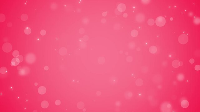 Soft Pink Bokeh Light and Glitter animation ,Abstract Glow Particles Cosmetics Beauty, Valentines day celebration and sale social media motion background