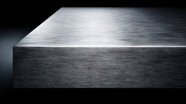 mirror. A thick steel plate with a mirror-like cut surface, metallic texture. safety posters, maintenance manuals, designed for industrial assembly lines and welding operations, used by engineers.