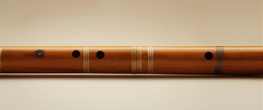 Classic side blown bansuri flute made from natural bamboo material