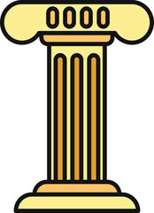 Fototapeta premium Stylized classical column representing ancient greek or roman architecture and concepts