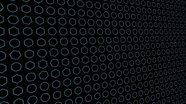 Animated abstract hexagonal background.