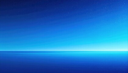 Sanfter blauer Farbverlauf vom dunklen Sternenhimmel zur ruhigen Meeresoberfläche am Horizont