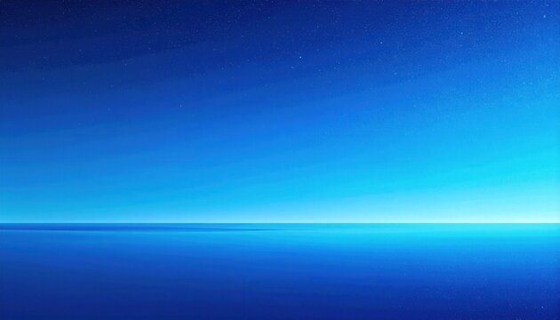 Sanfter blauer Farbverlauf vom dunklen Sternenhimmel zur ruhigen Meeresoberfl&auml;che am Horizont