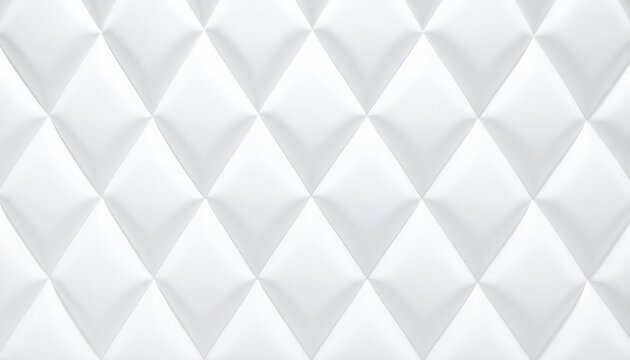 Wei&szlig;es gestepptes geometrisches Muster mit dreidimensionalen Rauten f&uuml;r einen modernen luxuri&ouml;sen Hintergrund