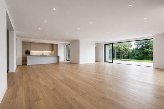 Open floor plan highlighting absence of seating
