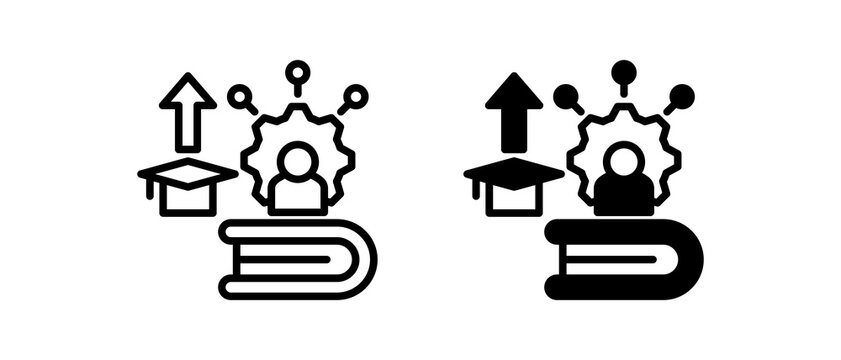Skill Course Icon Collection line & Mixed Style icon 