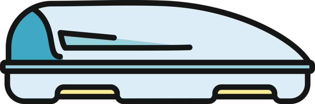 Car roof box providing extra storage for road trips and outdoor adventures