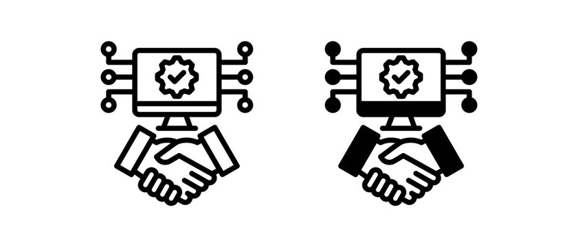 Trustworthy System Icon Collection line & Mixed Style icon 