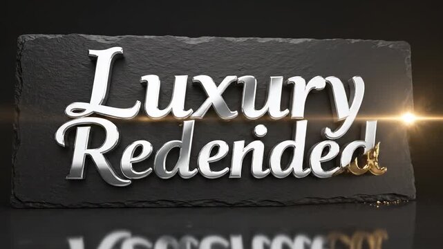 Embodied elegance and premium quality define this opulent graphic, showcasing the inscription 'Luxury Redefined' in gleaming 3D lettering, emanating sophistication and upscale allure for premium