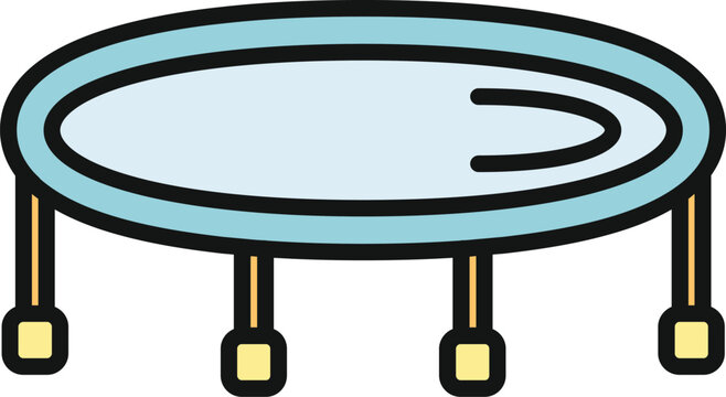 Mini trampoline icon representing fitness training and bouncing activity
