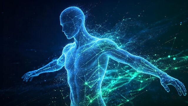 Future digital avatars of the human body composed of technological particles