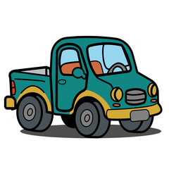 Fototapeta premium toy truck isolated on white