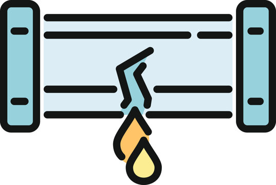 Broken pipe showing water leaking from a crack, illustrating a plumbing issue