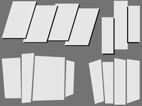 Abstract geometric rectangle shapes collection vector set for modern layout, poster, branding, collage, and minimal design