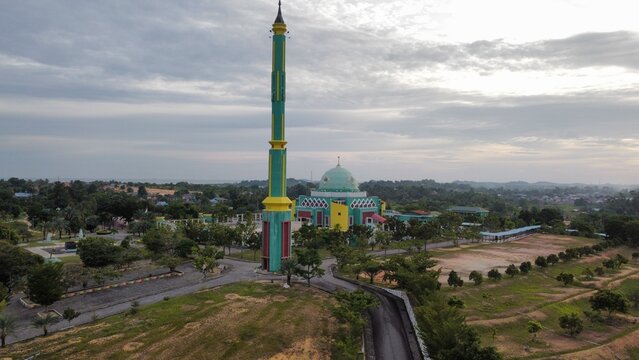 mosque in the tanjung balai karimun of riau island indonesia	