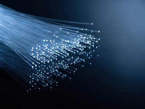 Abstract Fiber Optic Light Transmission for Energy Efficient Digital Connectivity