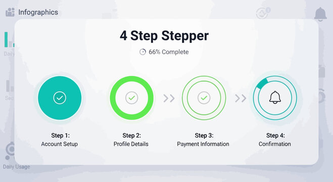 Four Step Process Infographic Template