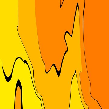 A refreshing and zesty bright neon yellow liquify wave with sharp, high-contrast digital distortions
