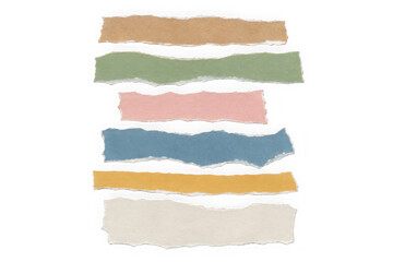 Obraz premium Five abstract horizontal stripes in gradient pastel colors
