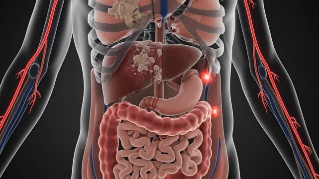 Human Body Anatomy Showing Metabolic Syndrome