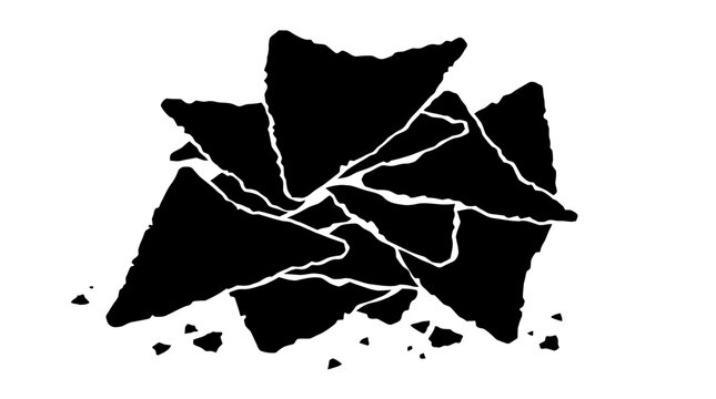 Shattered glass, broken shards, cracked fragments, destruction icon