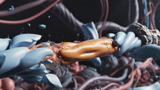 Immune System Attacking Nervous Tissue In Autoimmune Disorder
