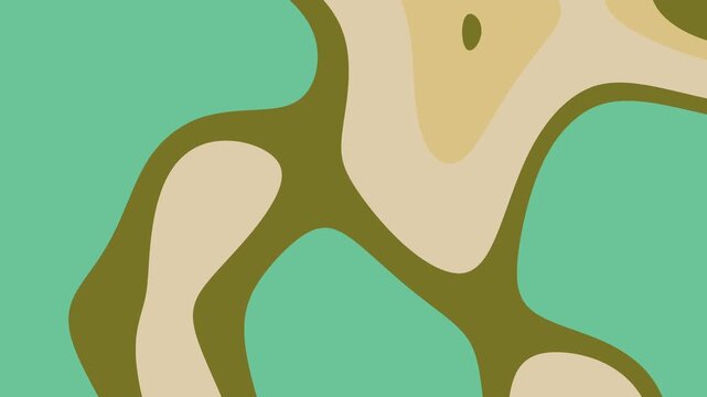 Abstract Organic Camouflage Shapes Animated Loop Background Video.