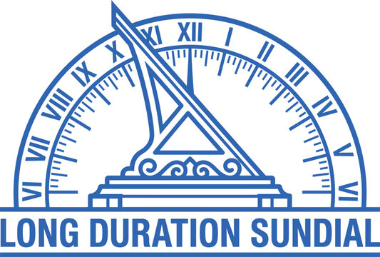 Classic sundial illustration with roman numerals and gnomon
