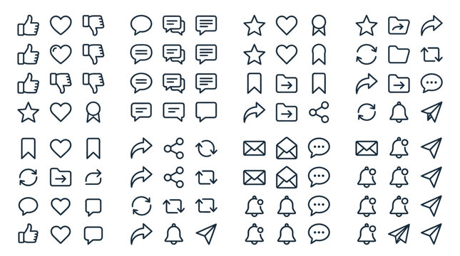 Collection of social media icons.