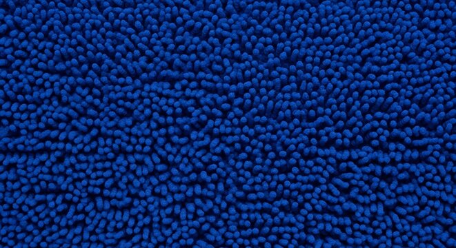 Vibrant blue chenille fabric texture